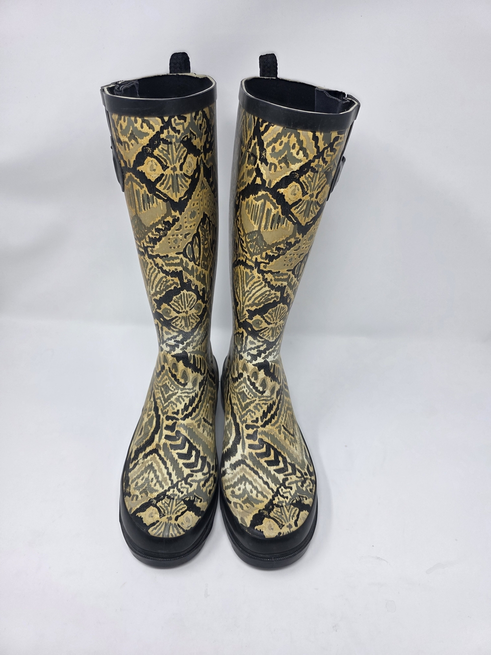 Sakroots Women’s Rain Boots Size 6 Tribal Boho Print Tall Rubber Boots